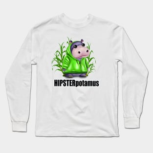 HIPSTERpotamus Long Sleeve T-Shirt